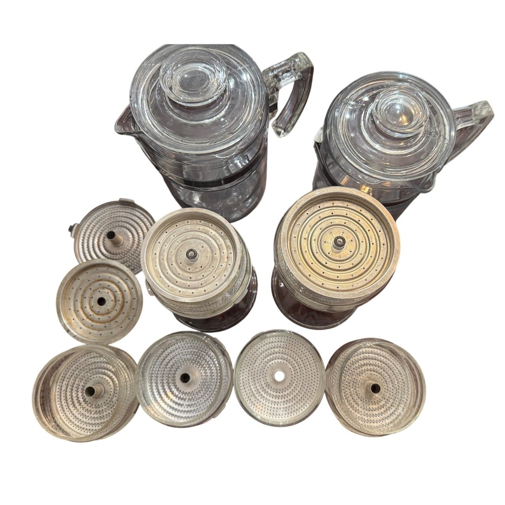 Vintage Pyrex Glass Coffee Percolator Replacement Parts Bundle Patent 2204153